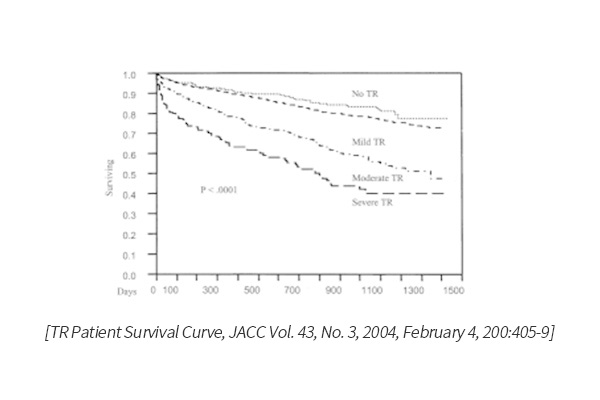 TR환자 생존 곡선